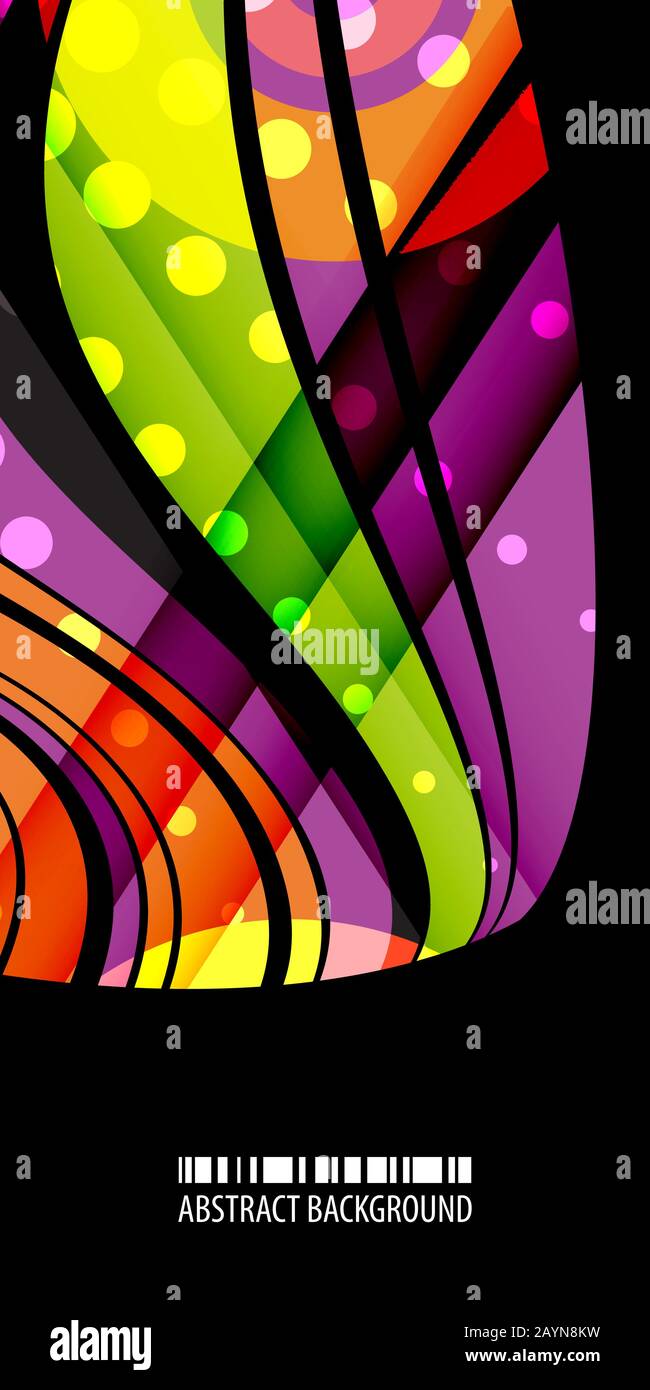 Modèle graphique d'arrière-plan coloré abstrait avec plusieurs formes géométriques superposées Illustration de Vecteur