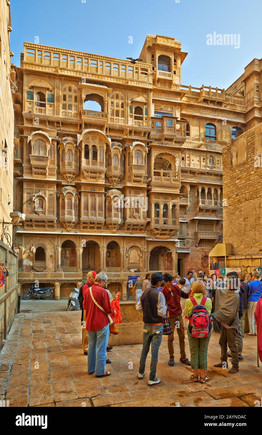 Patwon Ki Haveli, Jaisalmer, Rajasthan, India Banque D'Images