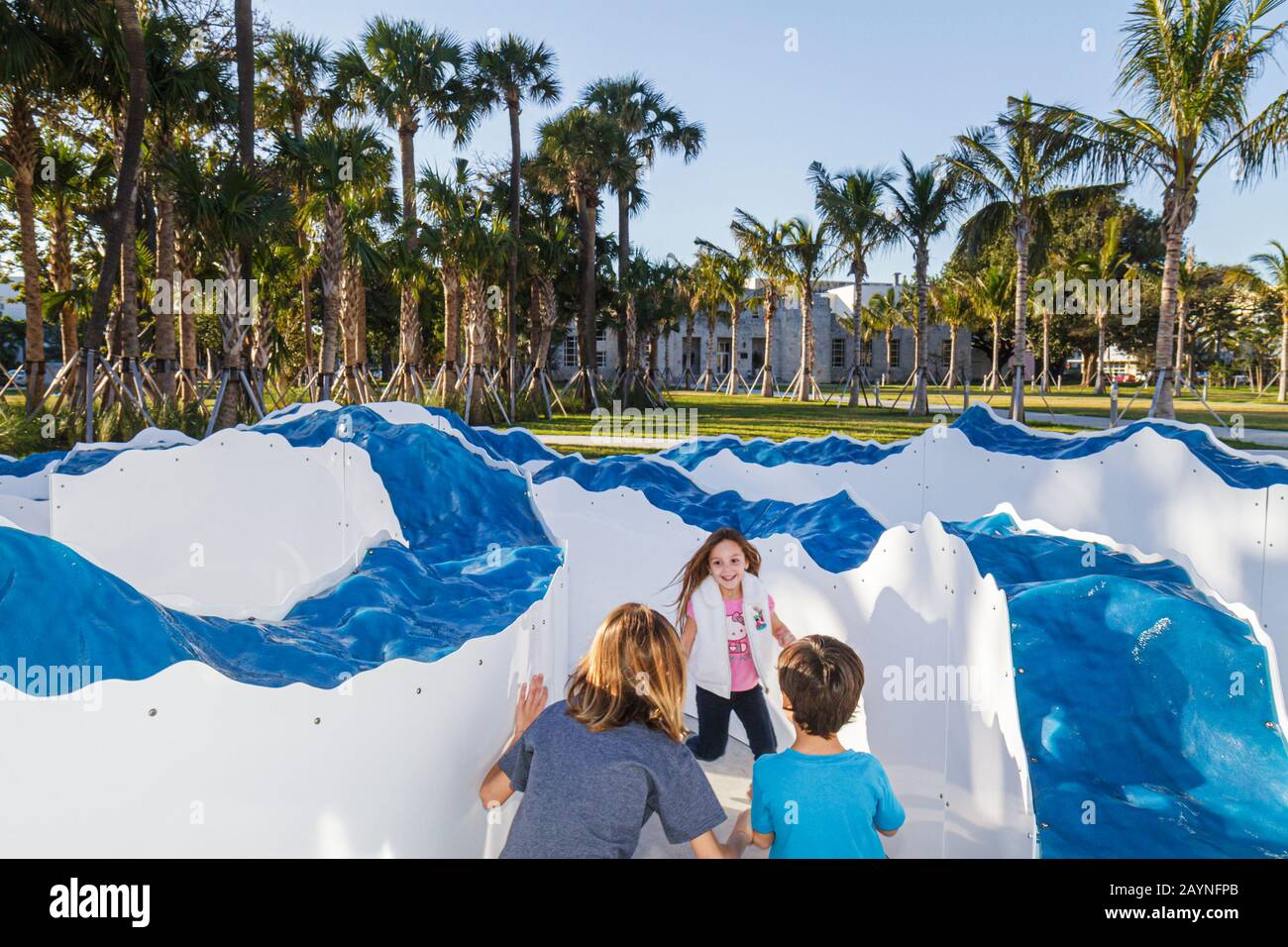 Miami Beach Florida,Parc Collins,Art Basel,installation,labyrinthe,FL101205011 Banque D'Images