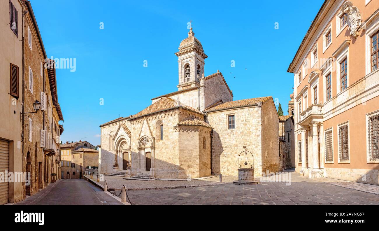 San QUIRICO D ORCIA ancienne ville de Sienne en Toscane Banque D'Images