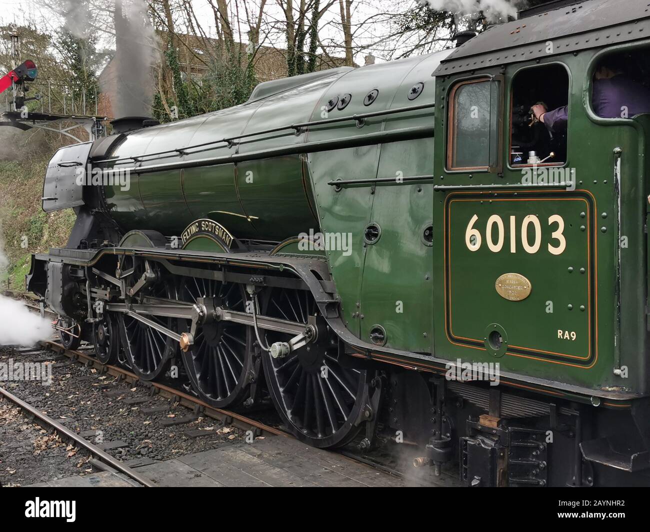 Vol de Scotsman à la gare d'Alresford Banque D'Images