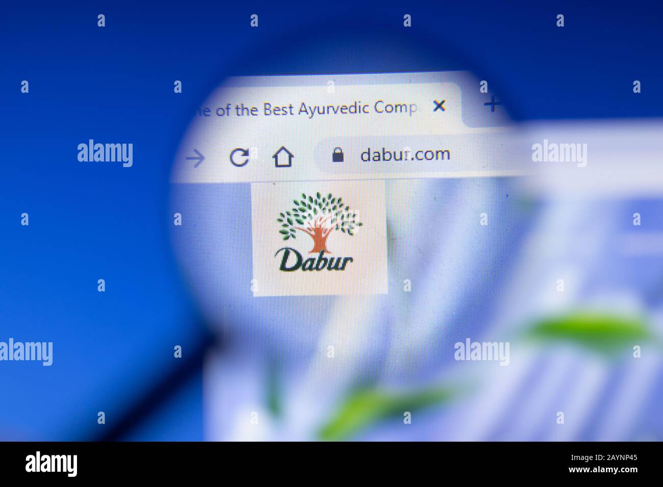 Saint-Pétersbourg, Russie - 18 février 2020: Site web de la société Dabur logo sur l'écran d'ordinateur portable. Écran avec icône, éditorial illustratif Banque D'Images Saint-Pétersbourg, Russie - 18 février 2020: Site web de la société Dabur logo sur l'écran d'ordinateur portable. Écran avec icône, éditorial illustratif Banque D'Images
