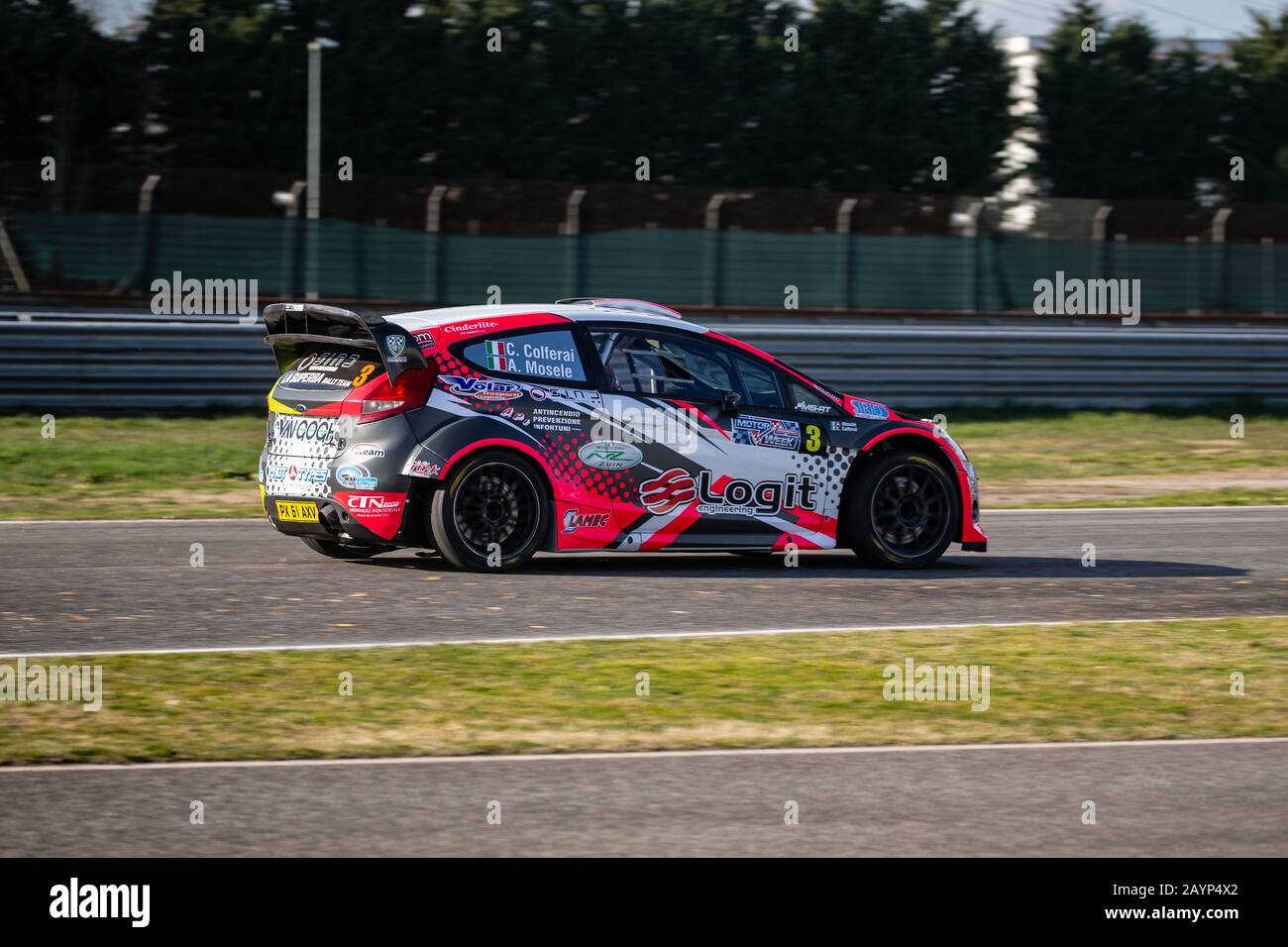 Compétition pour le rallye Show 2020 d'Adria dans le circuit 'Adria International Raceway' Italie 15 février 2020 Banque D'Images