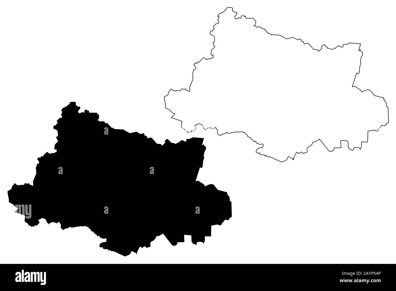 Illustration vectorielle des cartes de la municipalité d'Aluksne (République de Lettonie, divisions administratives de Lettonie, municipalités et leurs unités territoriales), scr Illustration de Vecteur