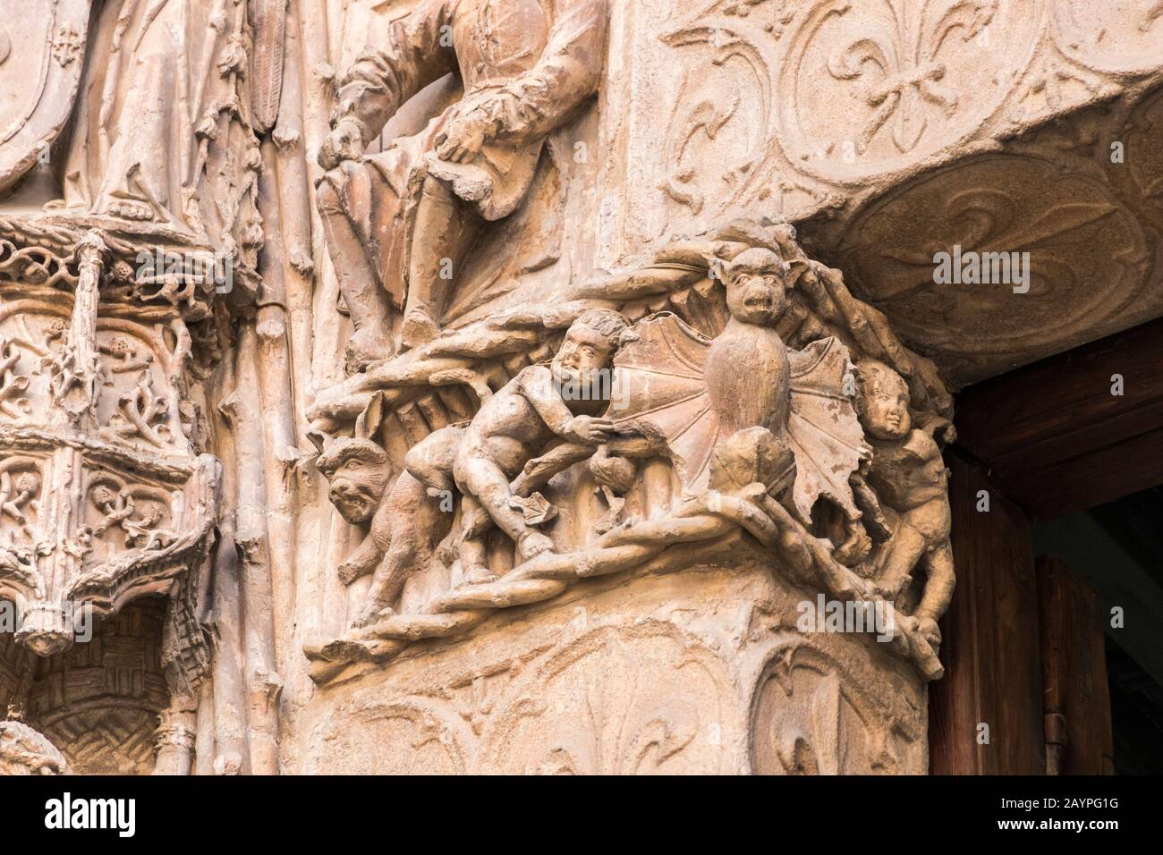 Valladolid, Espagne. Le Colegio de San Gregorio (école Saint Gregory), siège du Musée National de la Sculpture Banque D'Images