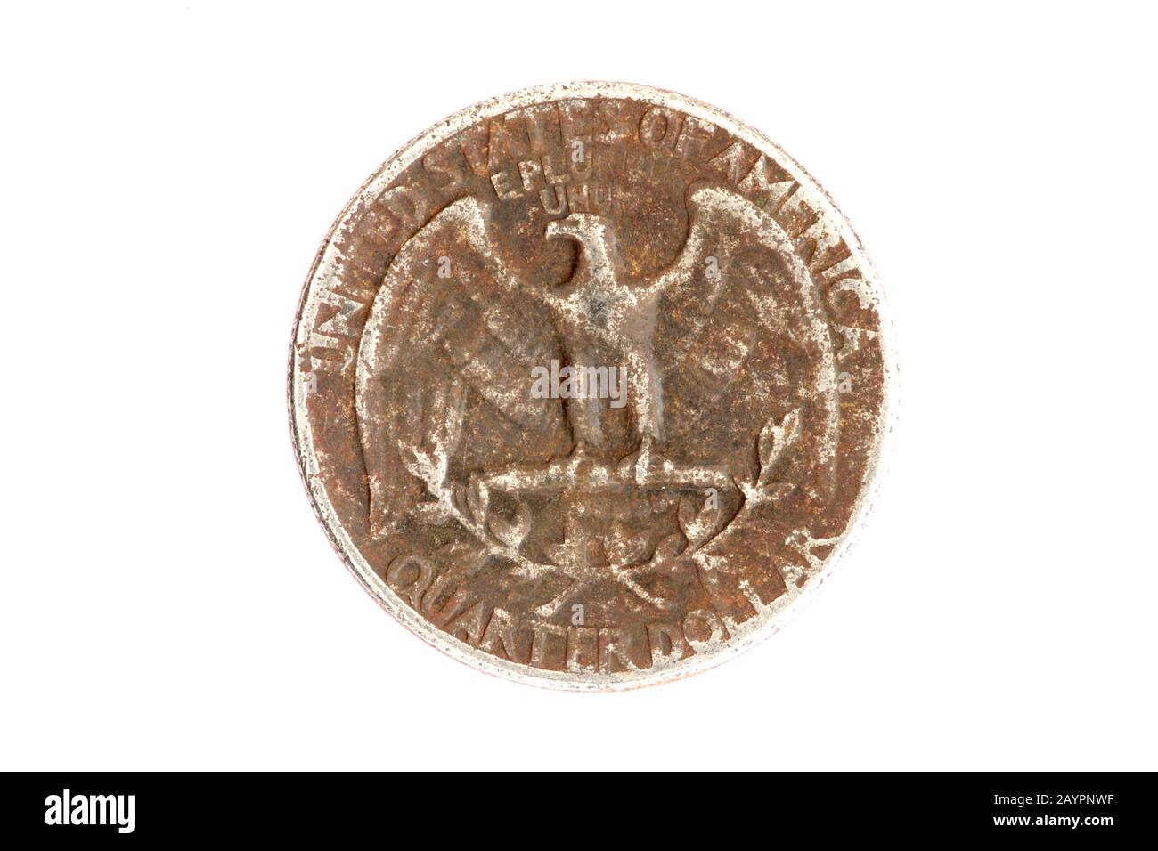 Dollar De Quartier Usé Banque D'Images