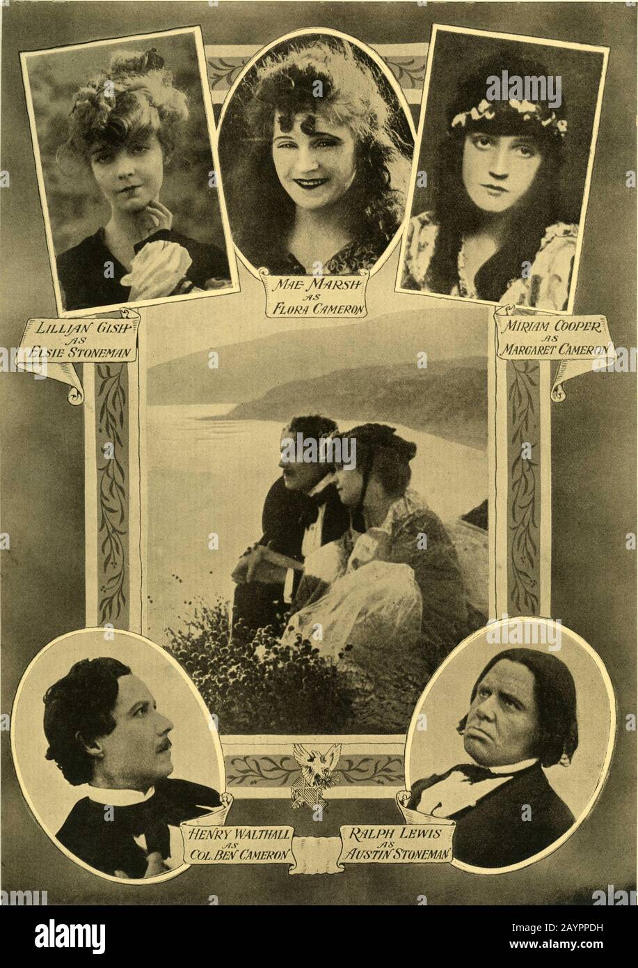 Le Clan Des Petit Colonel Lillian GISH comme Elsie Stoneman MAE MARSH comme Flora Cameron MIRIAM  COOPER comme Margaret Cameron HENRY B. WALTHALL comme colonel Ben Cameron  aka Le Petit colonel et RALPH LEWIS comme Austin Stoneman