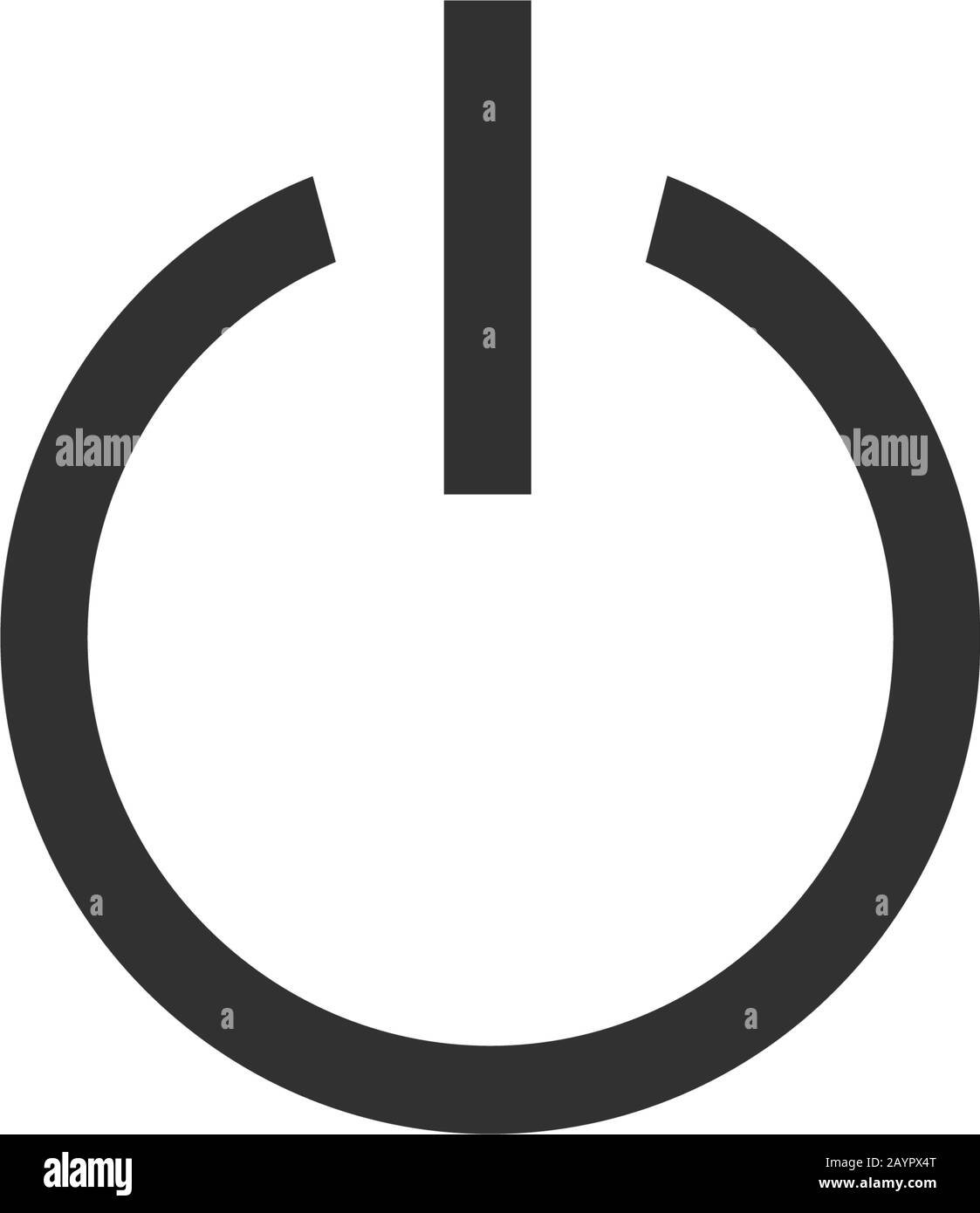 Bouton d'alimentation. On, off Icône dans un style plat tendance. Symbole d'arrêt pour votre conception de site Web, logo, application, interface utilisateur. Illustration vectorielle de stock isolée sur blanc Illustration de Vecteur