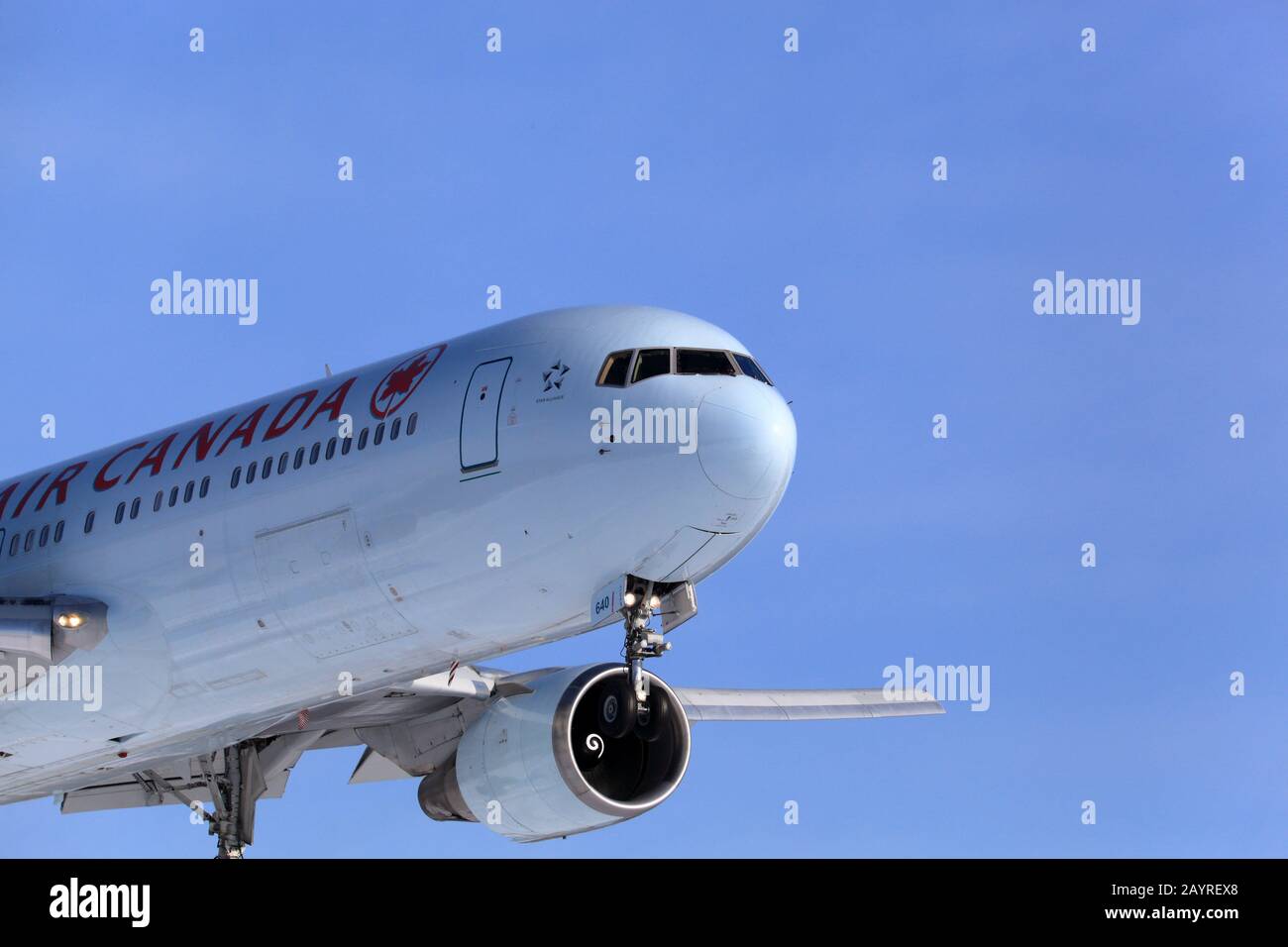 Boeing 767 Air Canada C-FOCA atterrit à YOW, Ottawa, Canada, le 15 février 2020 Banque D'Images