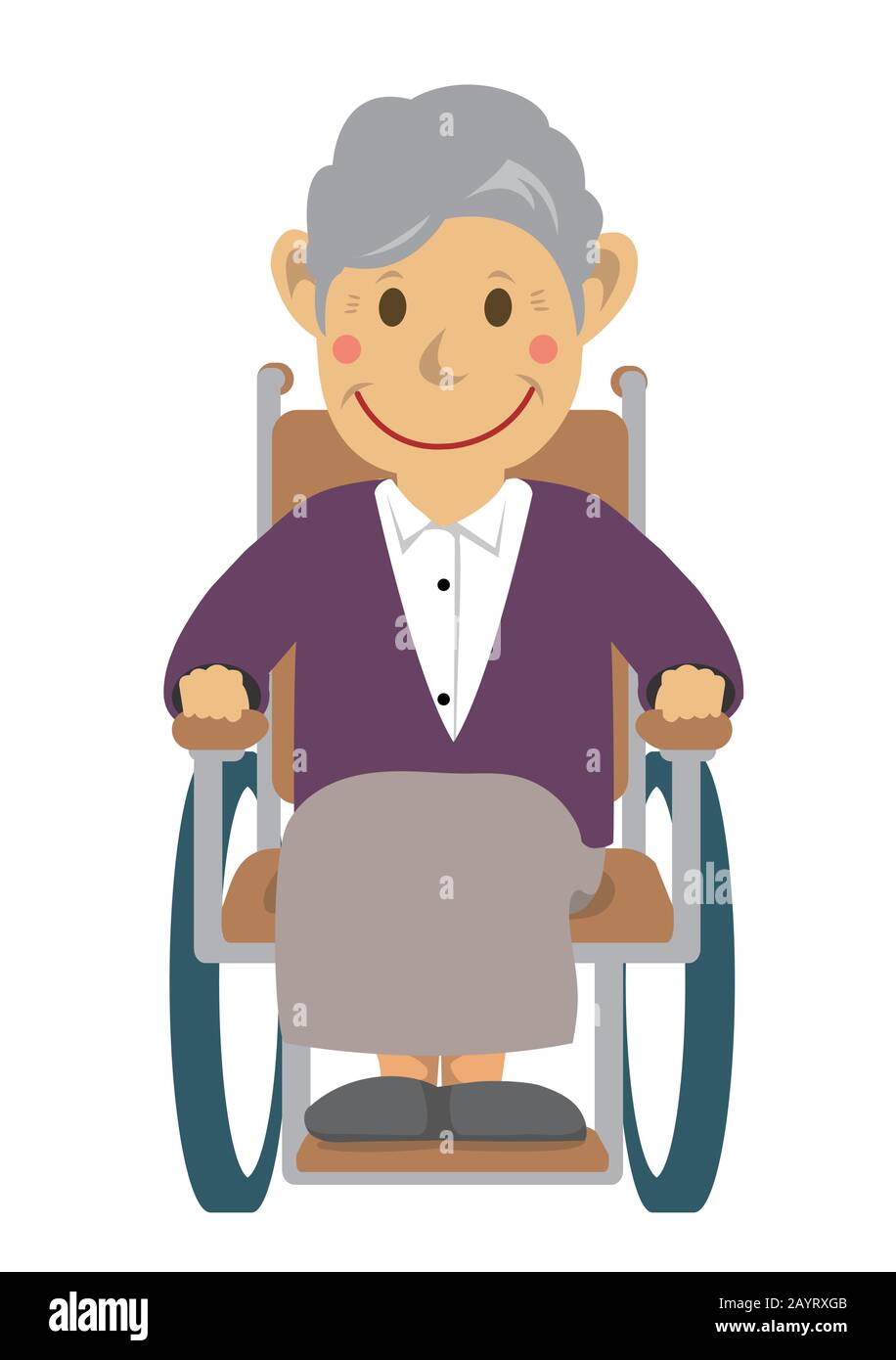 Illustration vectorielle familiale / soins de haut niveau Illustration de Vecteur
