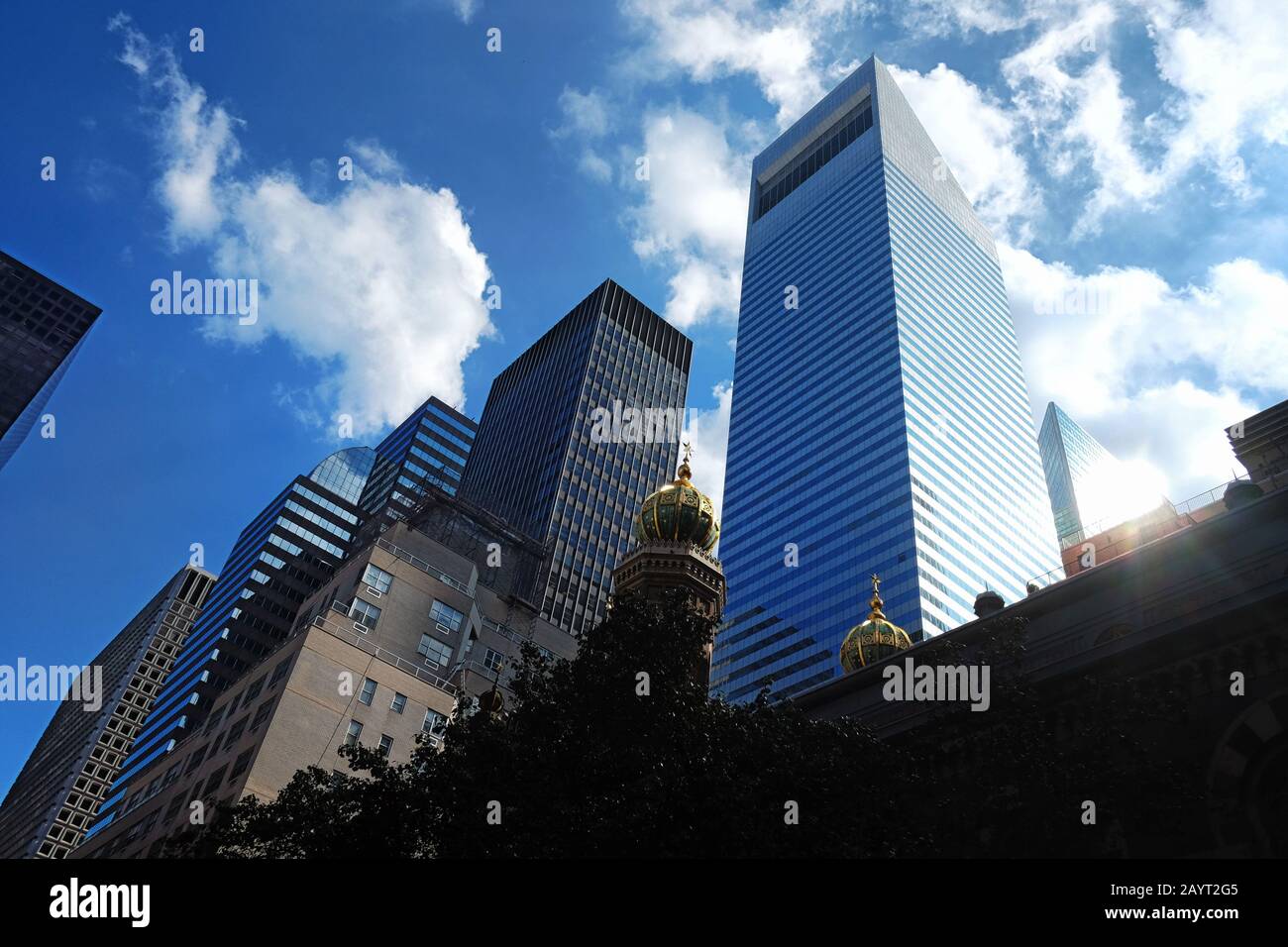 Bâtiment Seagram, Citigroup Center, tours de bureaux modernes et contemporains de New york Skyscraper et bouts de la synagogue centrale de lexington Avenue Banque D'Images
