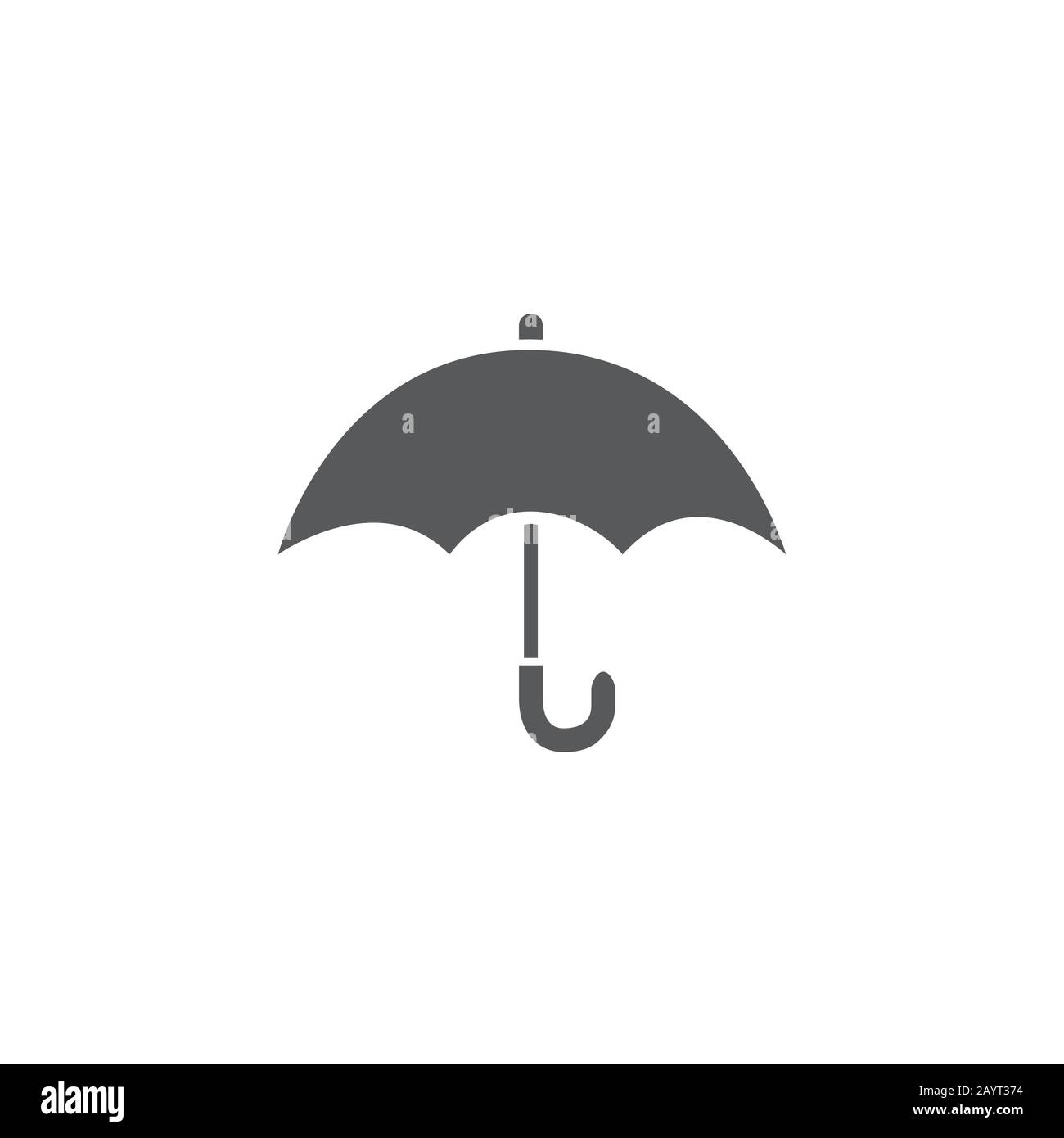 Icône parapluie sur fond blanc Illustration de Vecteur