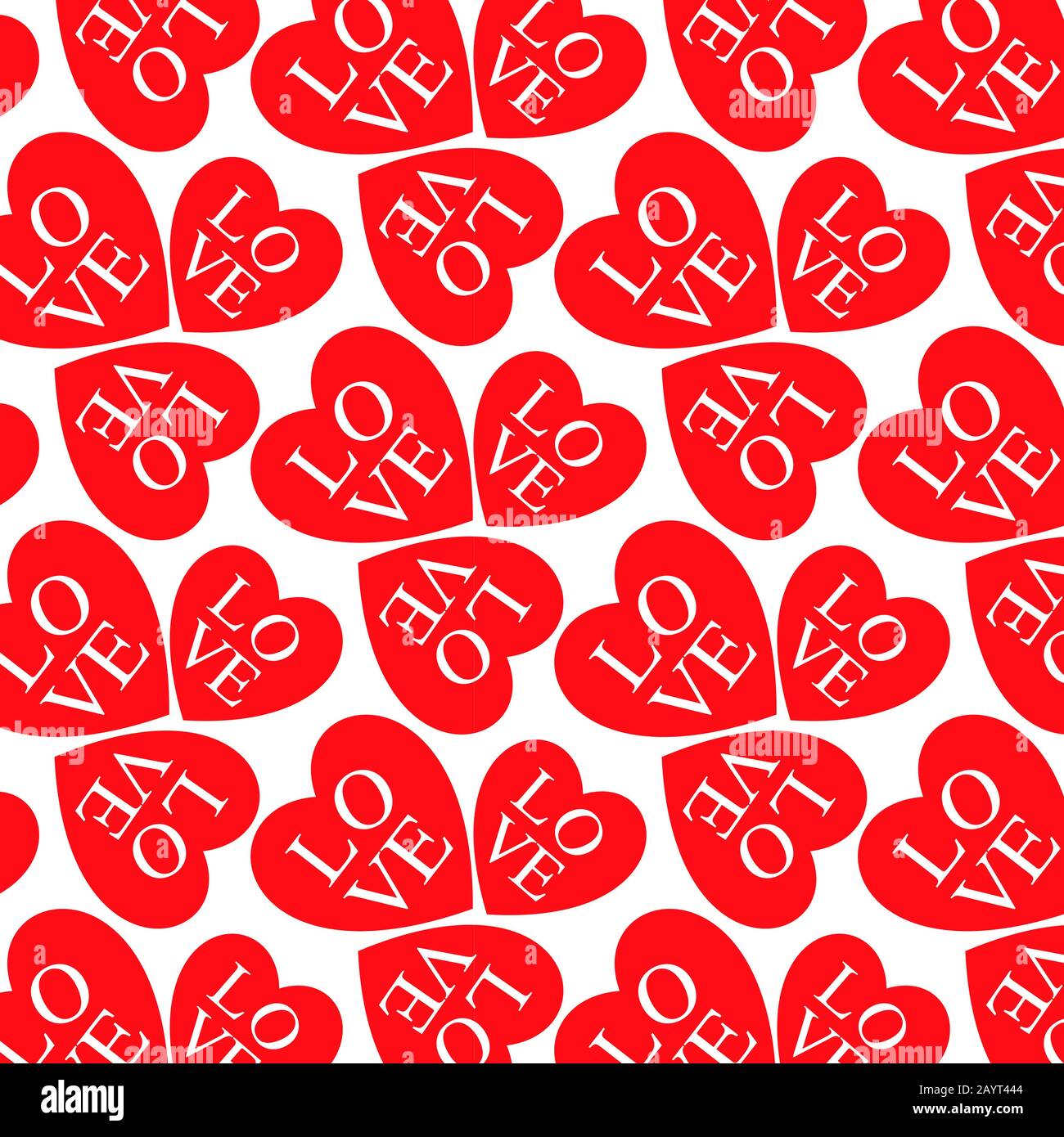 Motif Vectoriel Coeurs D'Amour Sans Couture Banque D'Images