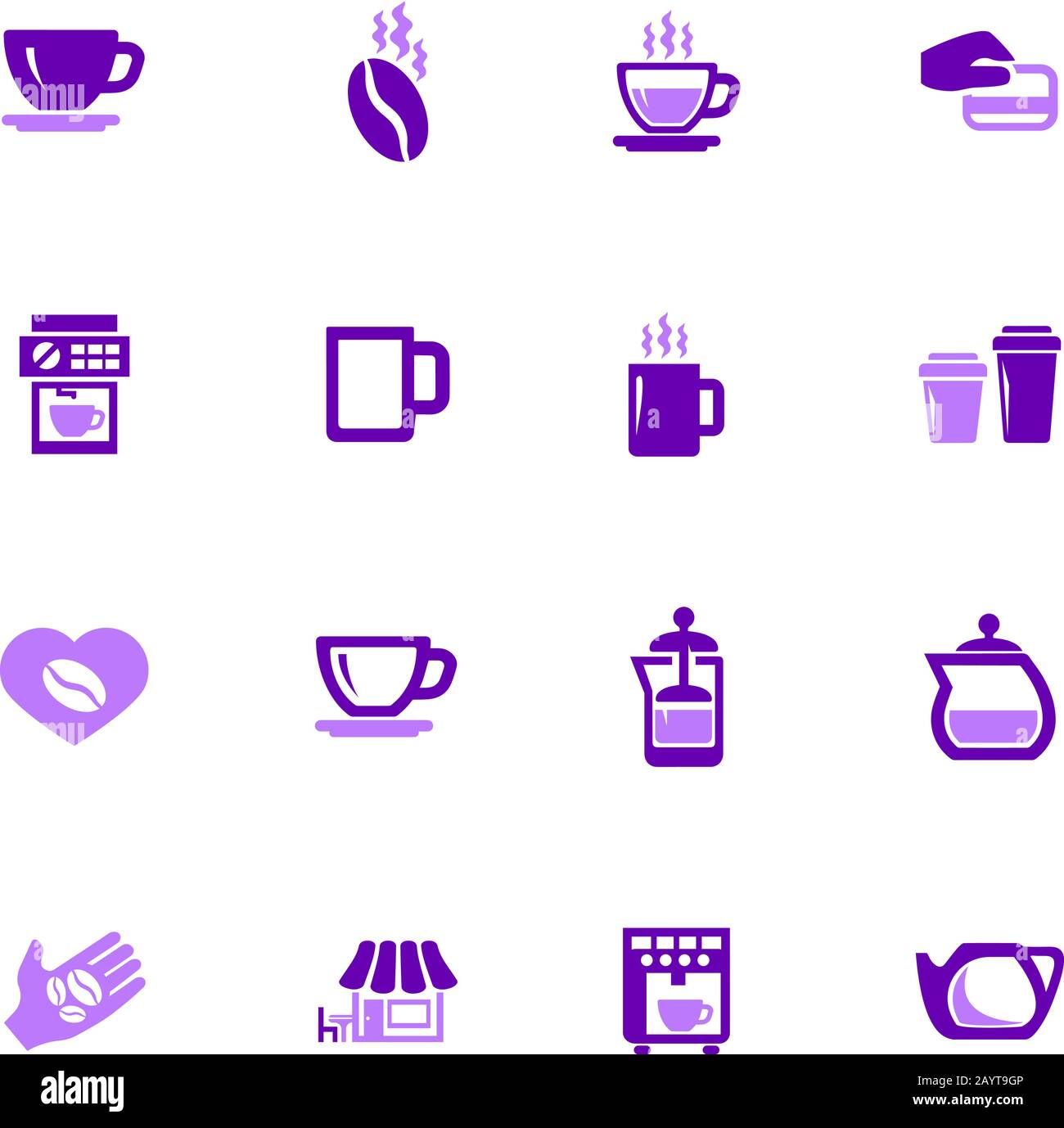 Icons set Café Illustration de Vecteur