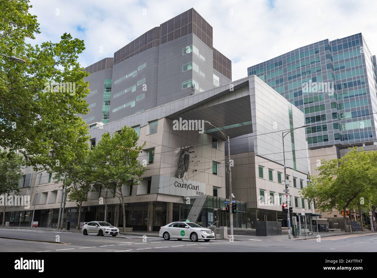 La Cour de comté de Victoria, à Melbourne, est un partenariat privé public où le bâtiment et les installations sont loués à l'État par des propriétaires privés. Banque D'Images