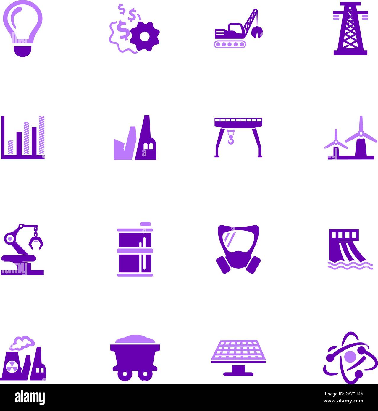 Set d'icônes de l'industrie Illustration de Vecteur
