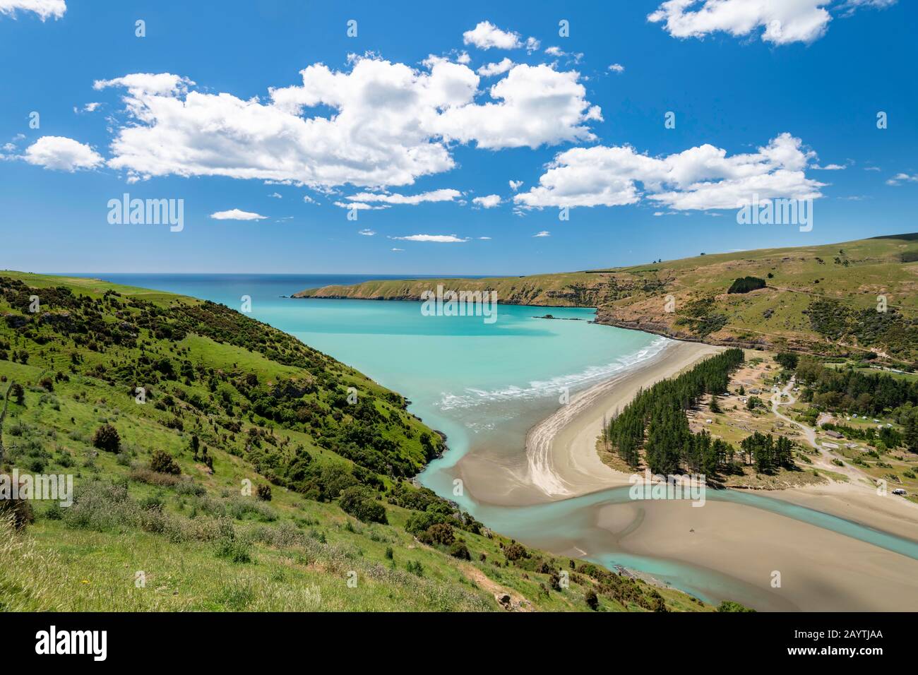 Okains Bay, Banks Peninsula, Akaroa, Près De Christchurch, Canterbury, South Island, Nouvelle-Zélande Banque D'Images