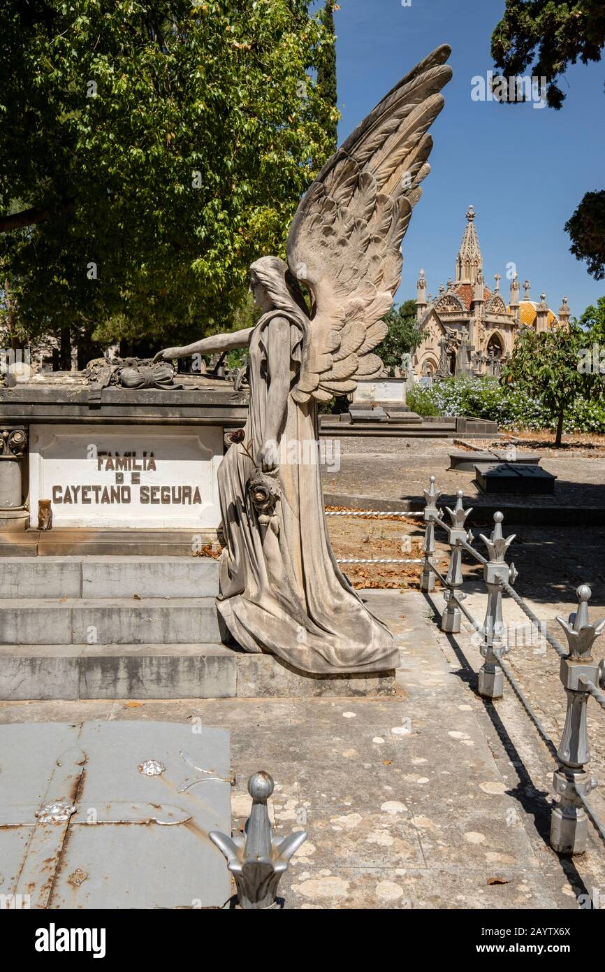 Angel, cementerio de Palma , inaugurado en1821, palma de majorque, Majorque, Iles Baléares, Espagne. Banque D'Images