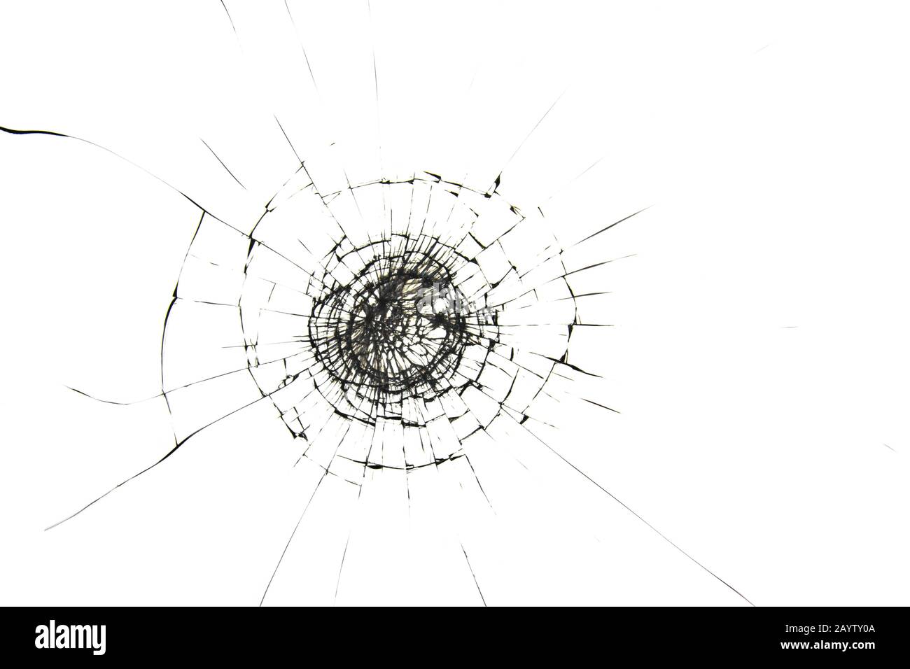 Fissures et lignes sur le verre cassé. Fissure la texture de la fenêtre. Banque D'Images