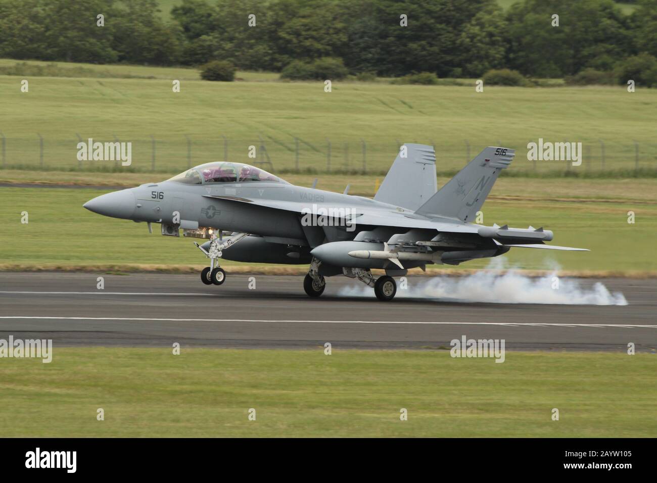 169136, un Boeing EA-18 G Growler exploité par la marine américaine, à l'aéroport international de Prestwick à Ayrshire. Banque D'Images