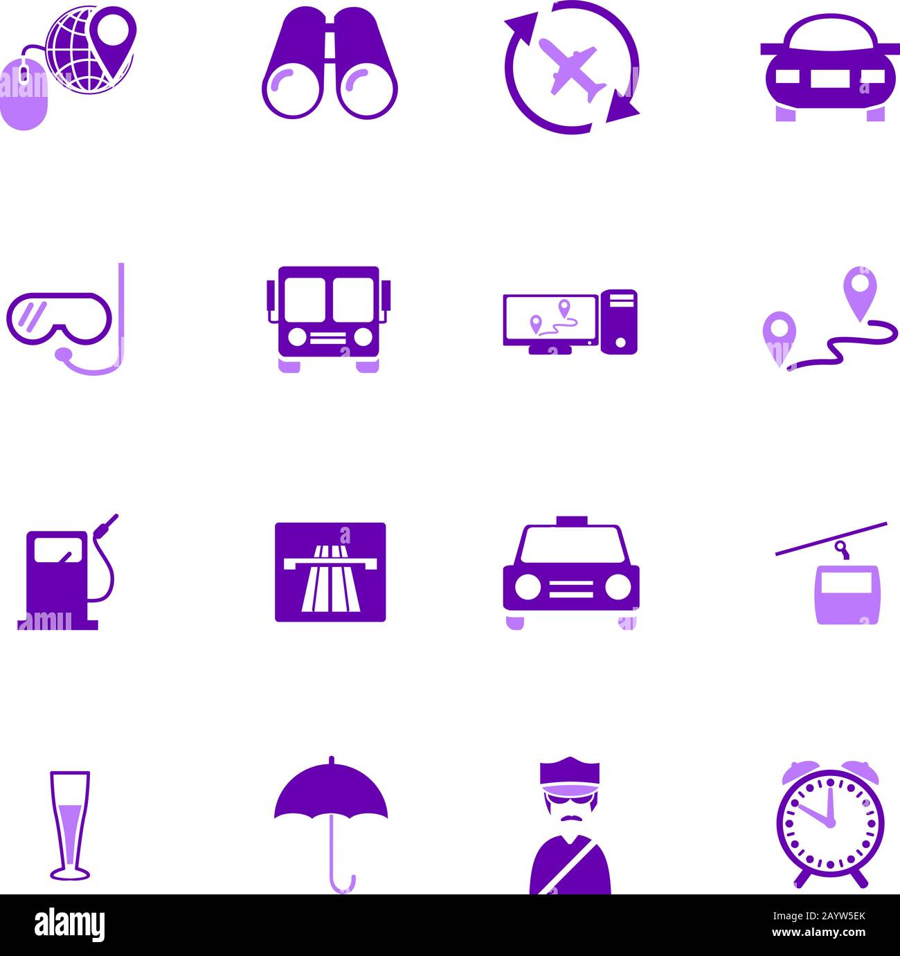 Billet d'icons set Illustration de Vecteur