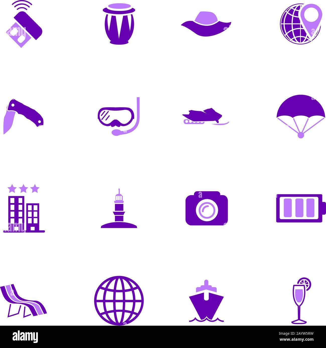 Billet d'icons set Illustration de Vecteur