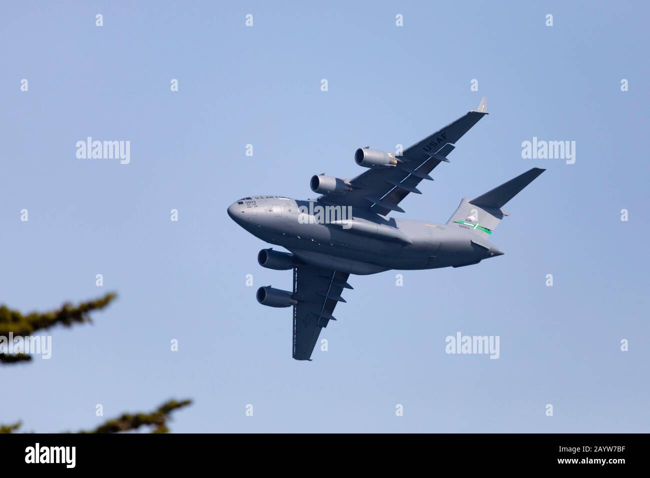 Avions de transport United States Air Force, USAF, Boeing C17 Globemaster, 60003, de la base aérienne de McChord, qui s'affiche à la San Francisco Fleet week 2019. C Banque D'Images