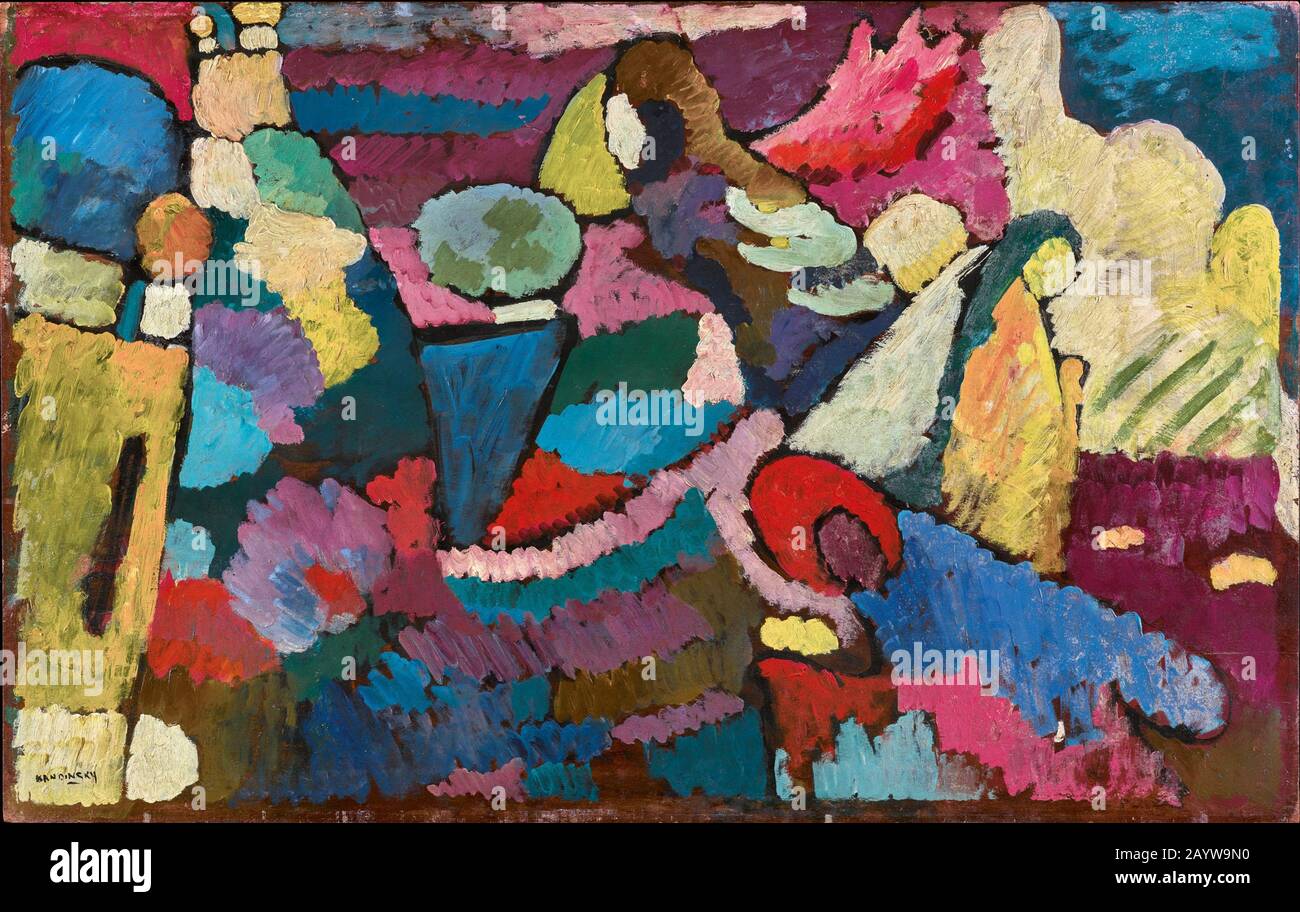 Improvisation sur l'acajou. Musée: COLLECTION privée. Auteur: Wassily Vasilyevich Kandinsky. Banque D'Images