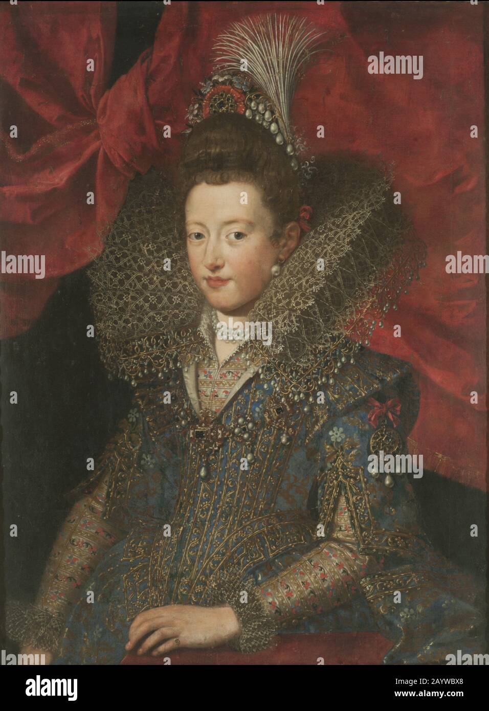 Portrait de Margherita Gonzaga (1591-1632), duchesse de Lorraine. Musée : Museo Nacional De Bellas Artes De Buenos Aires. AUTEUR: FRANS POURBUS LE PLUS JEUNE. Banque D'Images