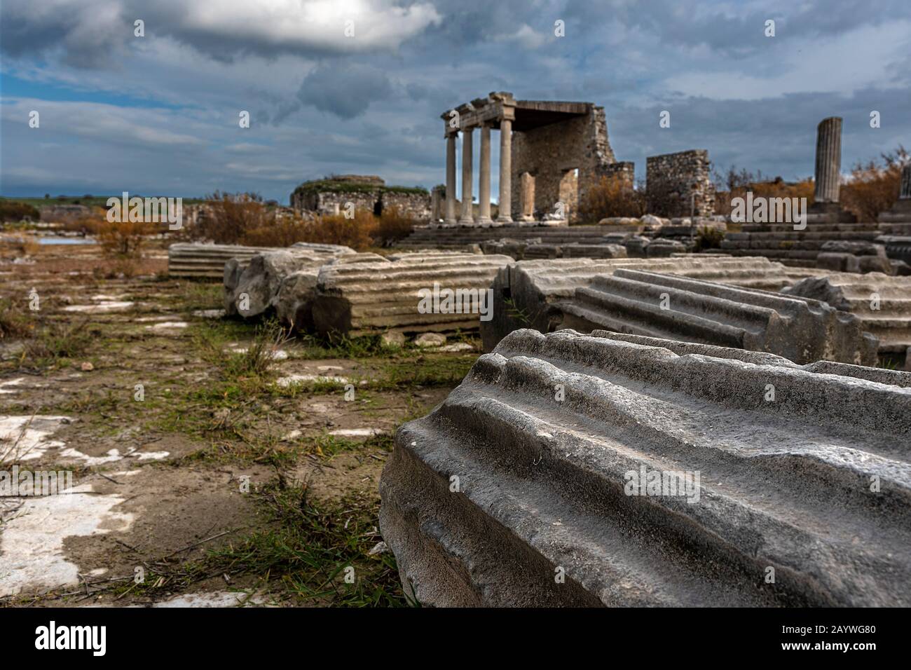 Milet est célèbre pour être la plus ancienne ville d'Ionie et a été fondée par les colons de Crète au 16ème siècle avant J.-C.. Banque D'Images