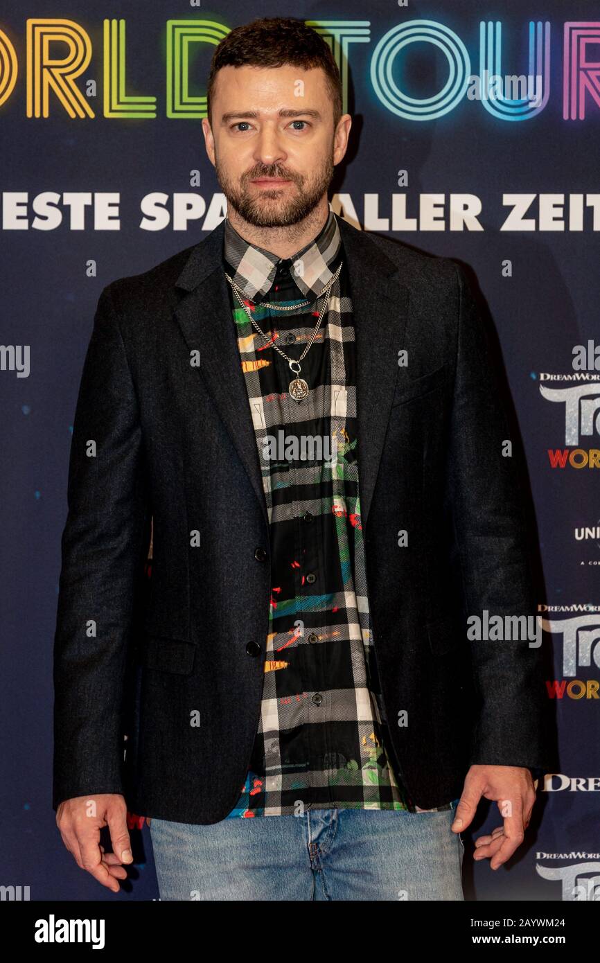 Berlin, Allemagne. 17 février 2020. 17.02.2020, Justin Timberlake au photocaleux pour le film Tour du monde de Trolls à l'hôtel Waldorf Astoria de Berlin. Le nouveau film d'animation de DreamWorks animation, distribué par Universal Pictures International Germany, sera lancé dans tout le pays le 23 avril 2020 dans les cinémas allemands. | utilisation dans le monde crédit: DPA Picture Alliance/Alay Live News Banque D'Images