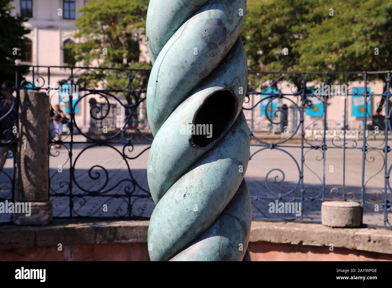 Turquie. Istanbul. Hippodrome. La Colonne Serpent Ou Le Trépied Plataean. Ancienne colonne de bronze. 5ème cent. C.-B. Banque D'Images
