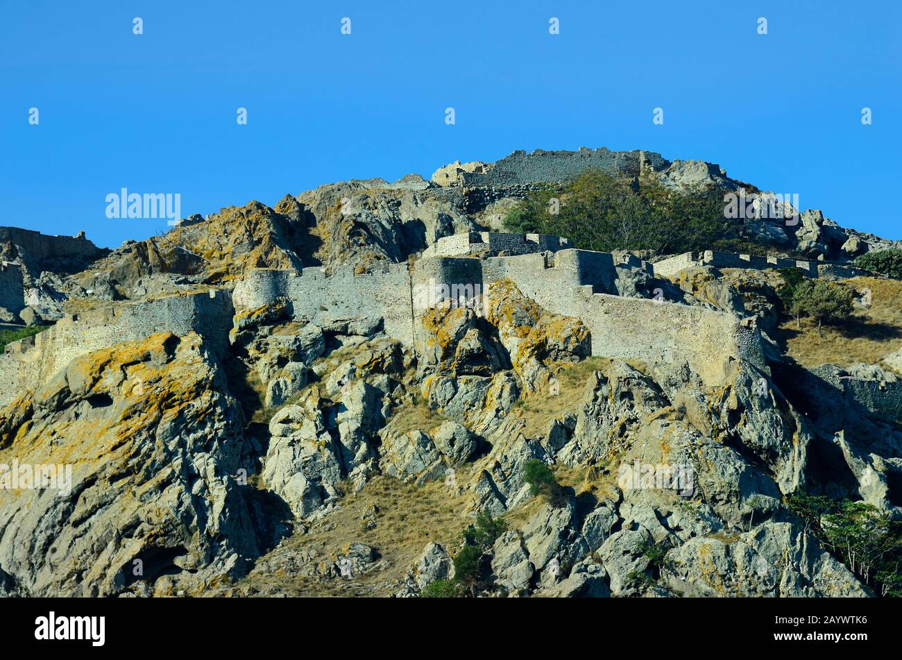 Grèce, forteresse de Myrina sur l'île de Lemnos Banque D'Images
