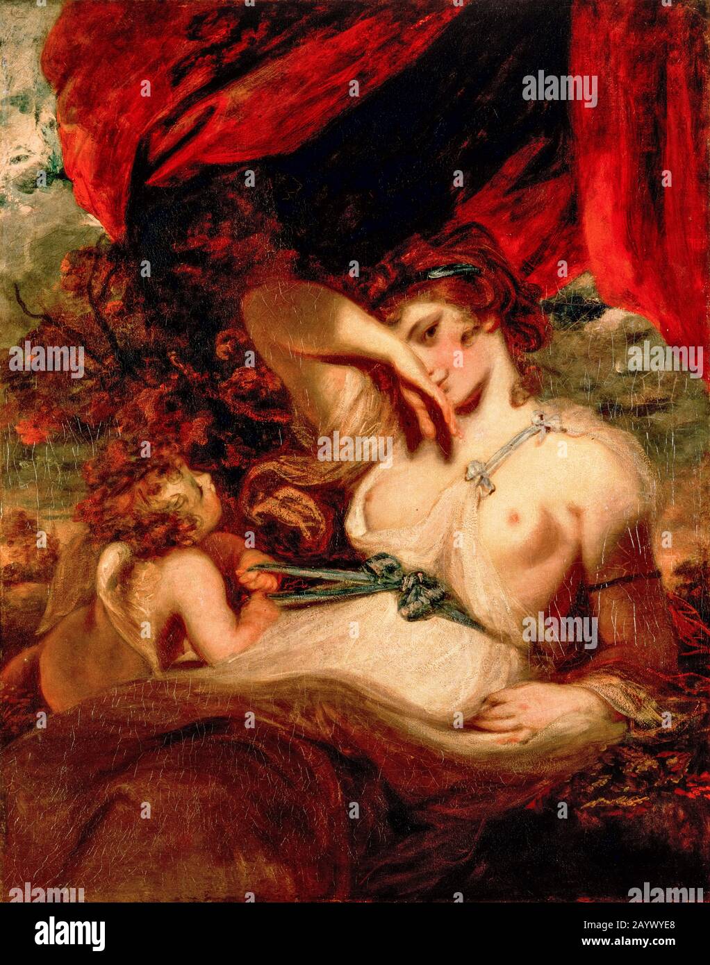 Sir Joshua Reynolds, Cupid déliant la zone de Vénus, peinture, 1788 Banque D'Images