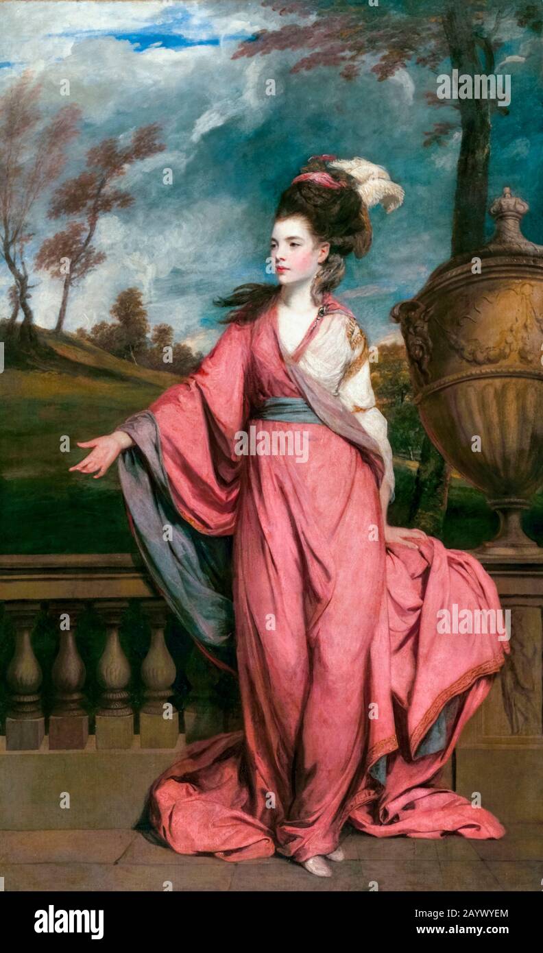 Sir Joshua Reynolds, Jane Fleming plus tard comtesse de Harrington (1755-1824), portrait painting, 1778-1779 Banque D'Images