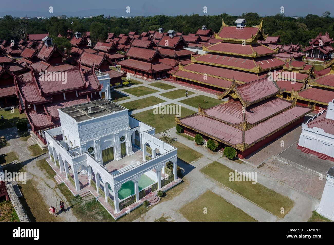 Palais de Mandalay, Myanmar, Mandalay Banque D'Images