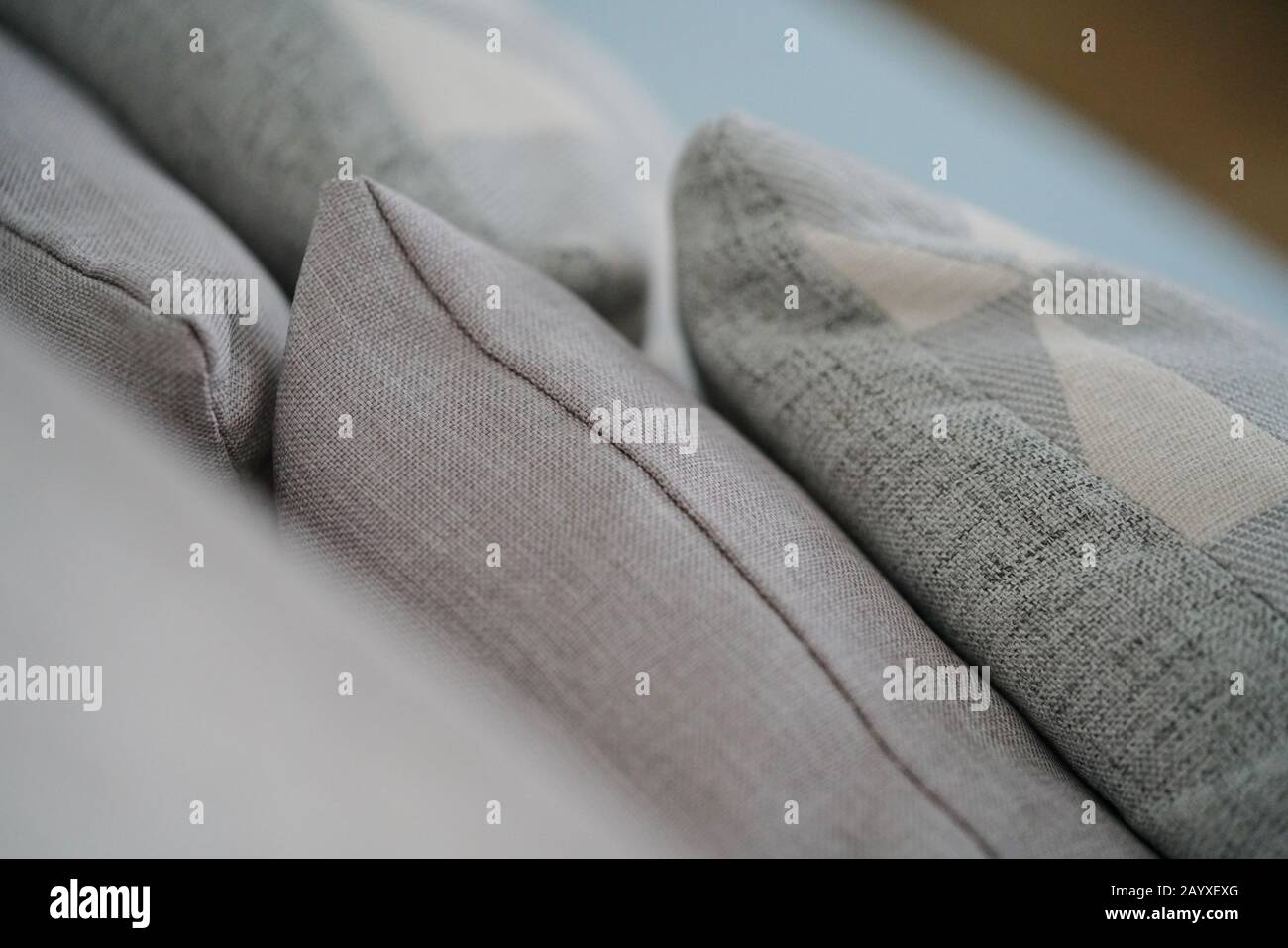 Coussins confortables, photo de stock de sellerie intérieure Banque D'Images