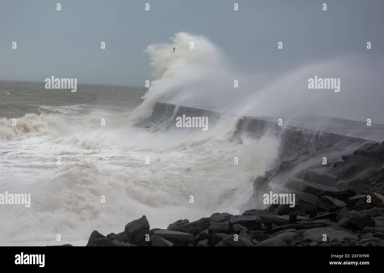 Sorm Ciara Aberystwyth West Wales Banque D'Images