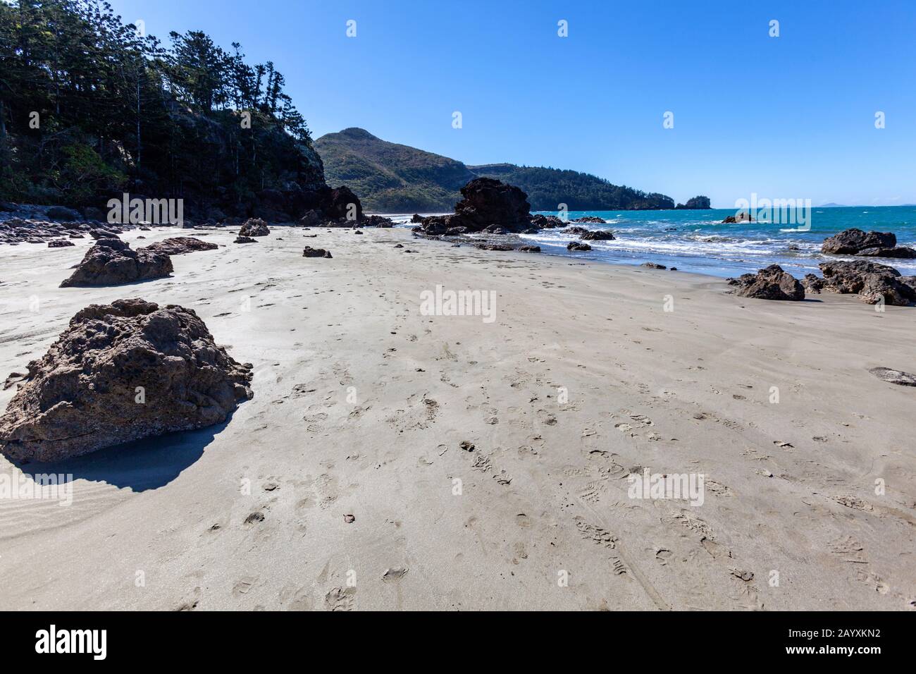 Plage de Cape Hillsborough, Cape Hillsborough, Queensland, Australie Banque D'Images