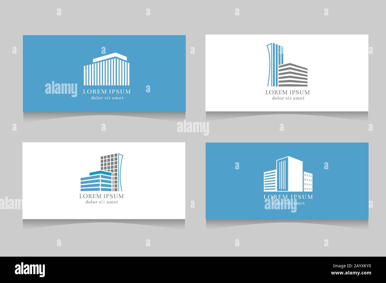 Logo immobilier avec modèle de carte de visite. Logotype de société avec maison, illustration vectorielle Illustration de Vecteur