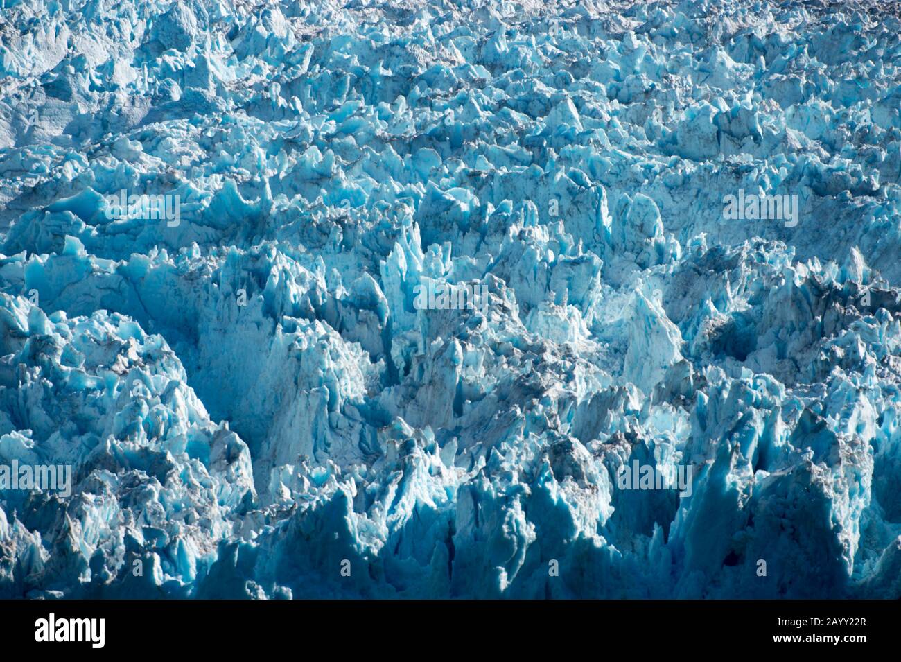 Vue sur les crevasses du glacier LeConte, un glacier marémotrice de la baie LeConte nommé en l'honneur du biologiste californien Joseph LeConte, à Tongass Na Banque D'Images