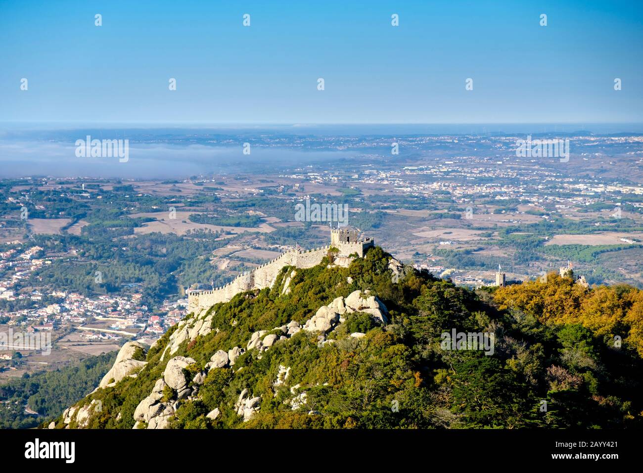 Le Ixe Siècle Castelo Dos Mouros, Sintra, Portugal. Banque D'Images