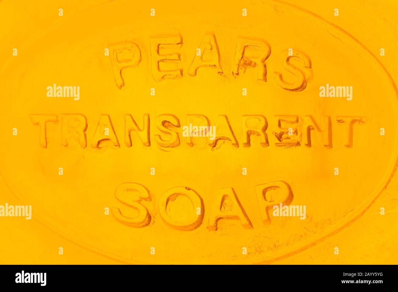 Un gros plan d'une barre de Savon Transparent Pears. Banque D'Images