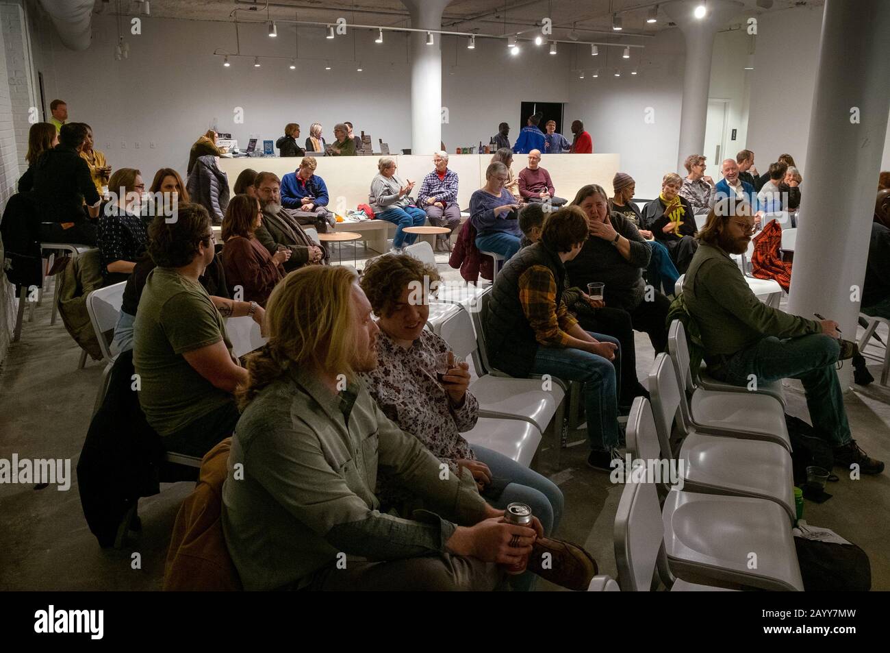 Le Haut Bas, un nouveau centre d'arts littéraires créé par la Kranzberg Arts Foundation, a récemment ouvert ses portes dans le Grand Centre Arts District à Saint-Louis. Banque D'Images