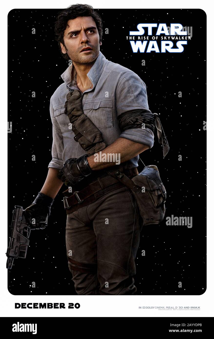 Star Wars: La Montée de Skywalker (2019) dirigée par J.J. Abrams et avec Oscar Isaac comme Poe Dameron dans le dernier chapitre de la trilogie de Skywalker. Banque D'Images