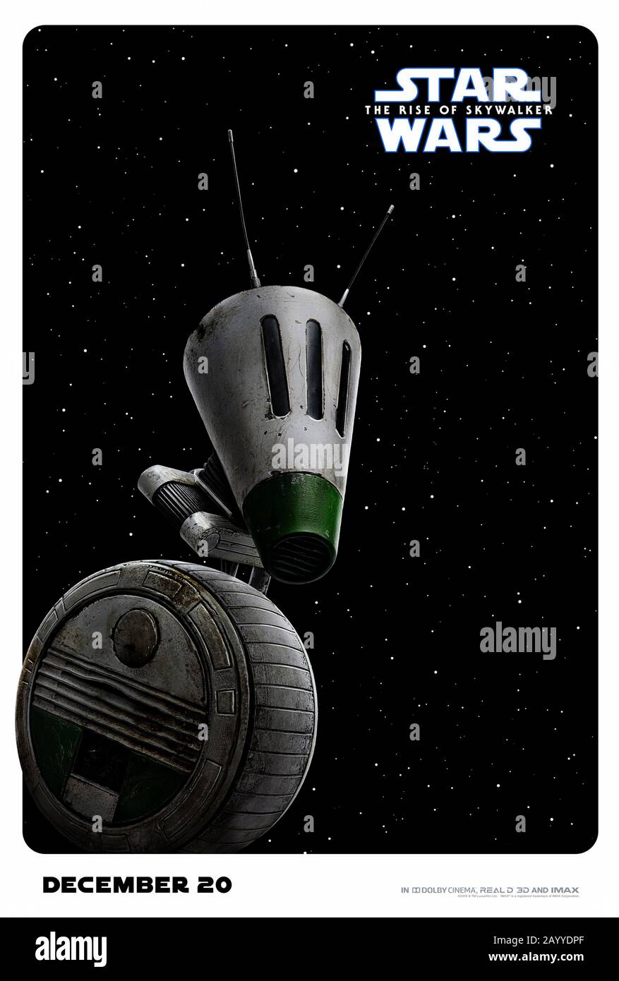 Star Wars: La Montée de Skywalker (2019) dirigée par J.J. Abrams et D-O exprimés par J.J. Abrams dans le dernier chapitre de la trilogie de Skywalker. Banque D'Images