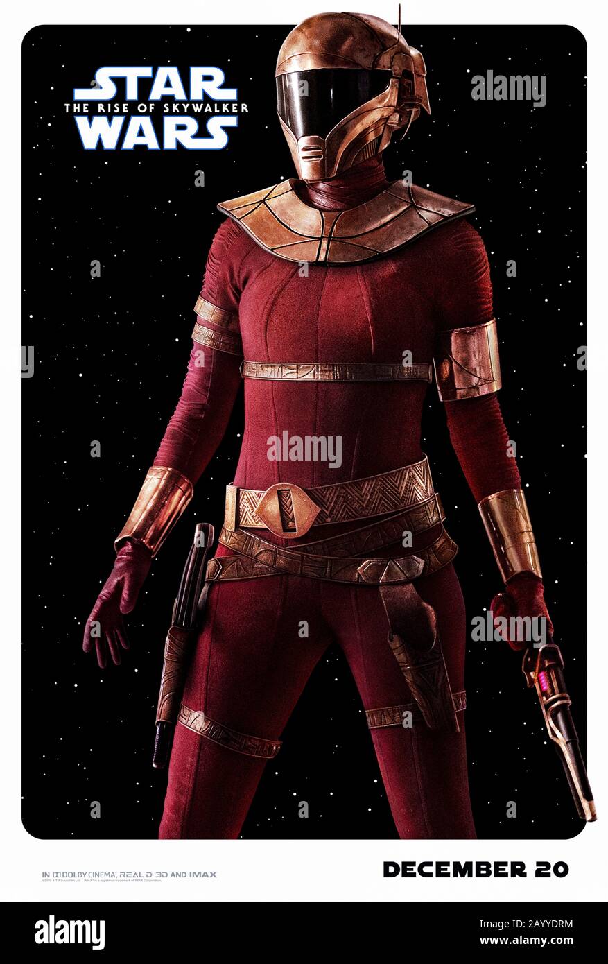 Star Wars: La Montée de Skywalker (2019) dirigée par J.J. Abrams et Keri Russell comme Zorii Bliss dans le dernier chapitre de la trilogie de Skywalker. Banque D'Images