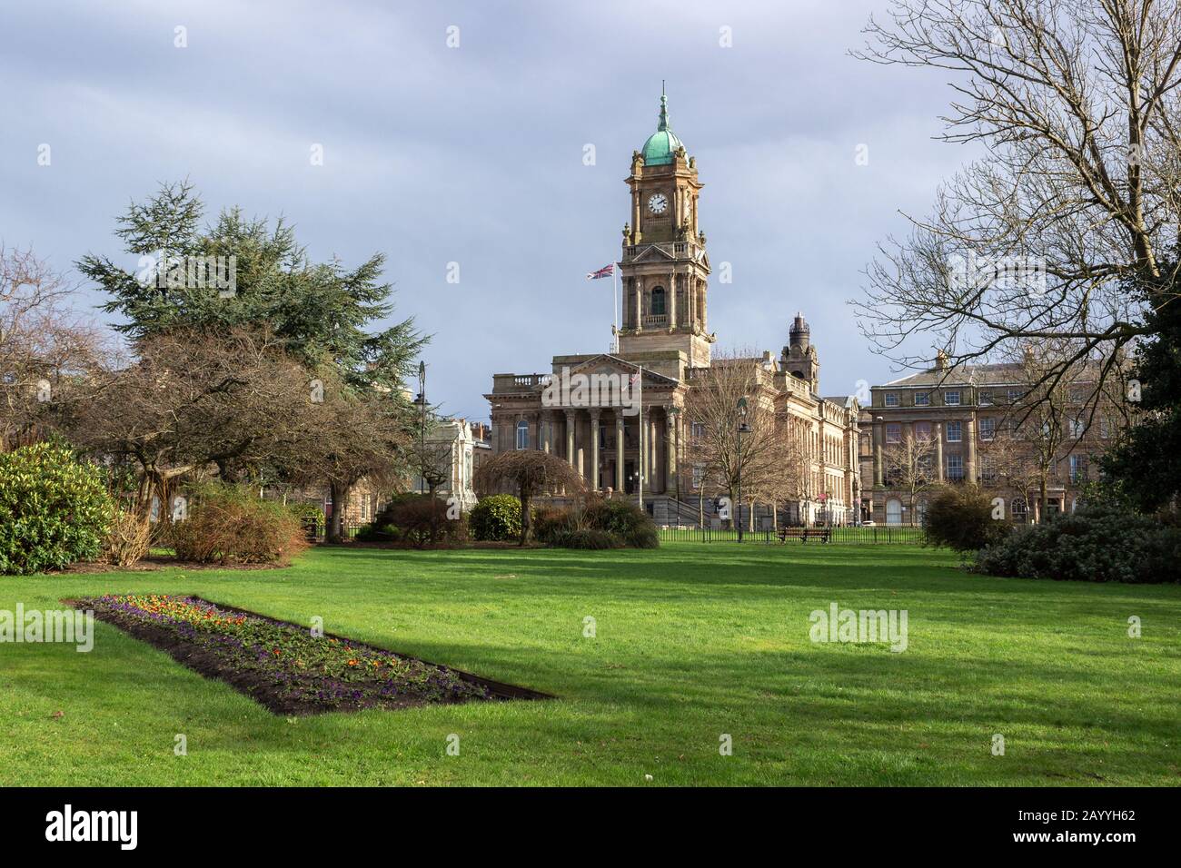 Hôtel de ville de Birkenhead, bâtiment classé de catégorie II par C.O. Ellison 1883, restaurée 1901 par Henry Hartley, Hamilton Squa Banque D'Images
