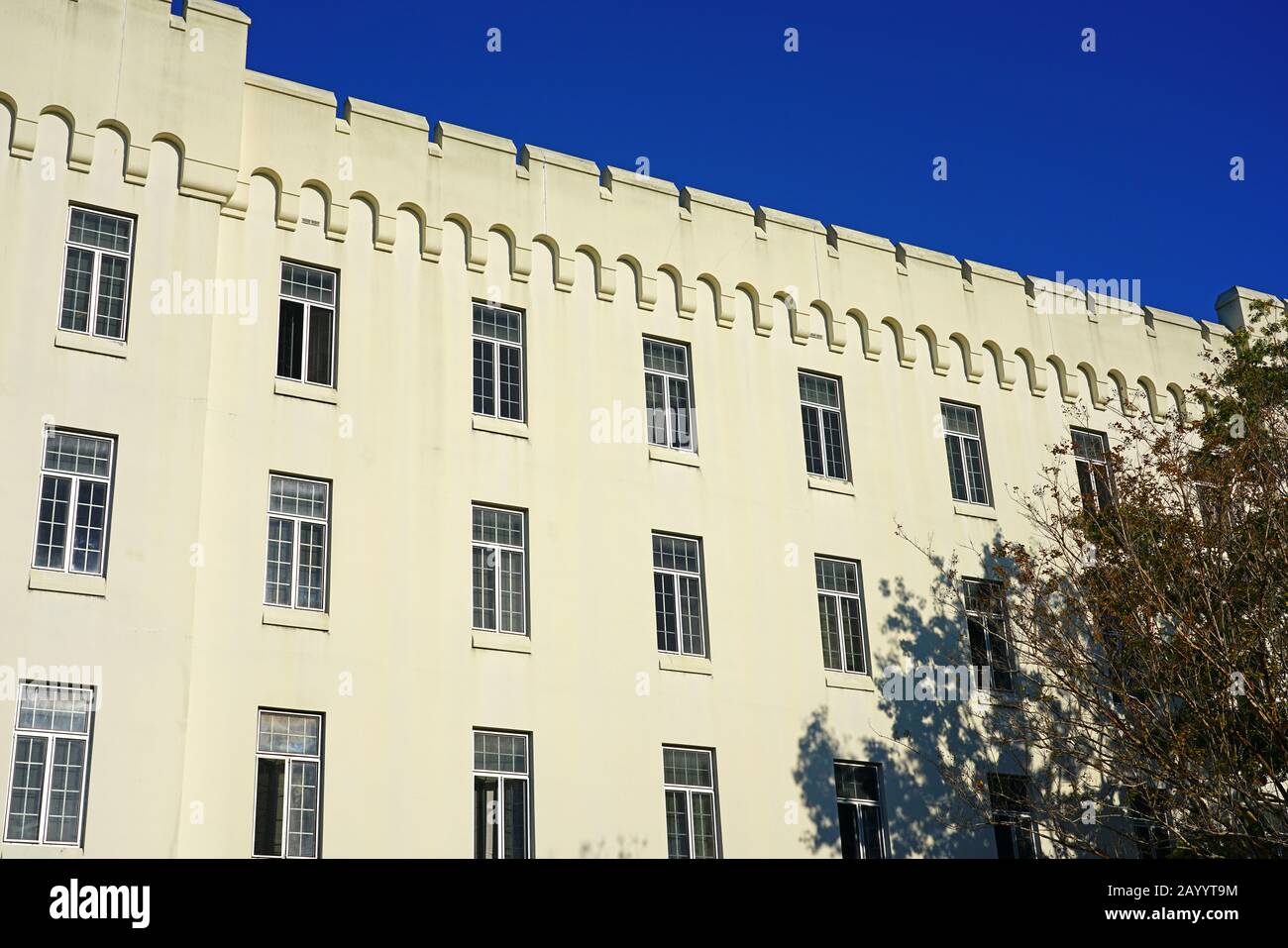 Charleston, SC -21 NOV 2019- vue sur le campus de la Citadelle, le Collège militaire de Caroline du Sud à Charleston, Caroline du Sud, États-Unis. Banque D'Images