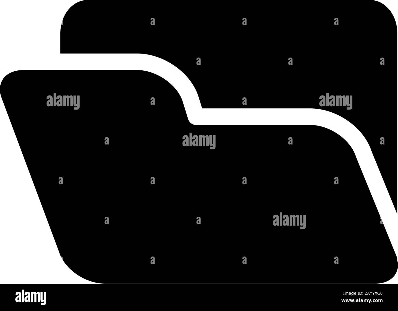 Vecteur de conception de modèle d'icône de dossier Illustration de Vecteur